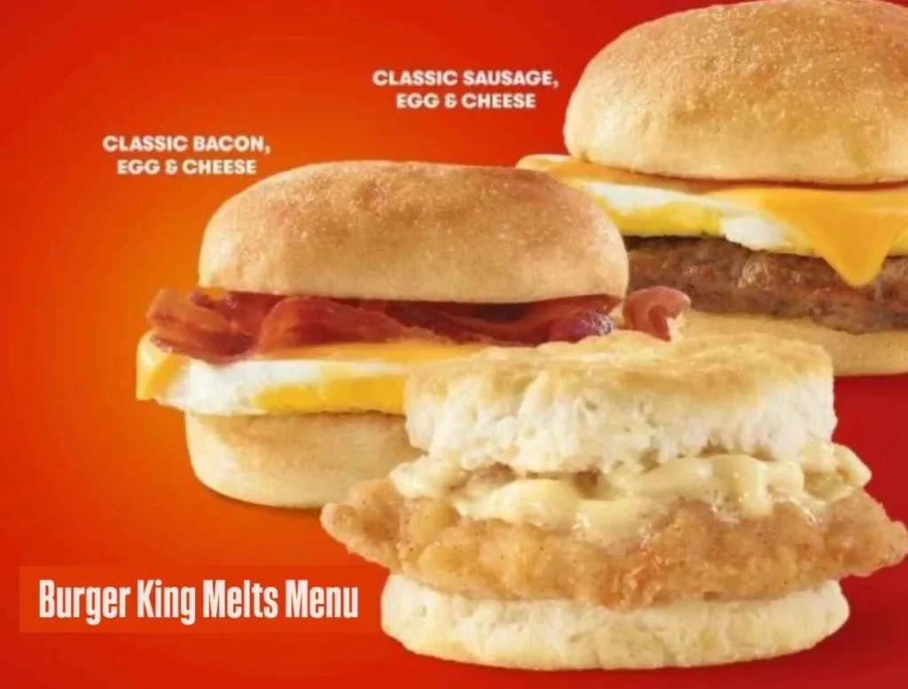 Burger King Melts Menu with Price 