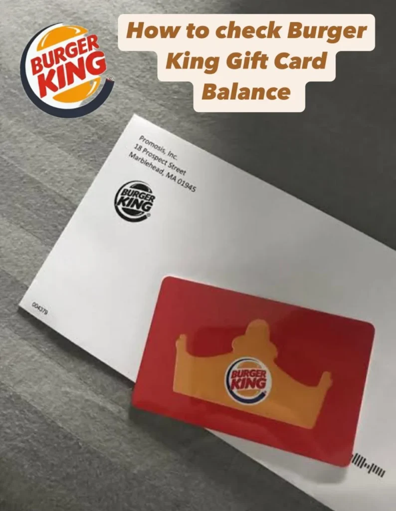 Burger King gift card balance