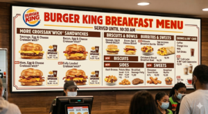Burger king breakfast menu 2026
