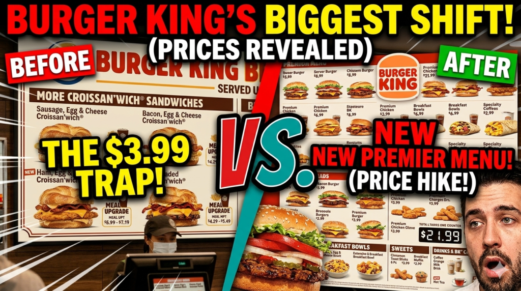 Burger king menu with prices