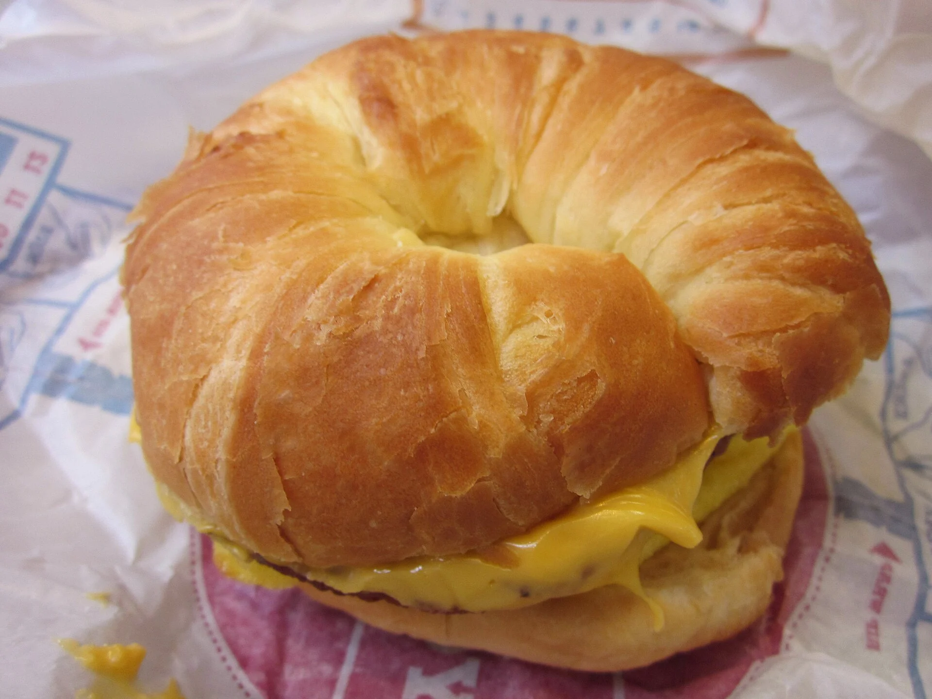 Burger King breakfast Croissanwich sandwich
