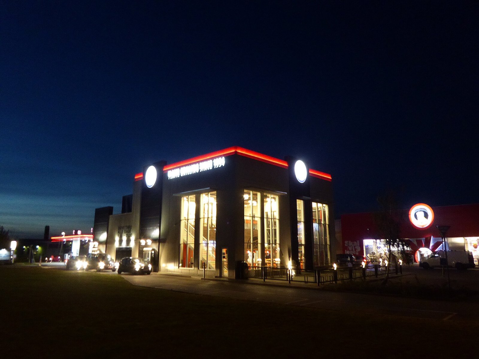 monster menu burger king restaurant at night halloween